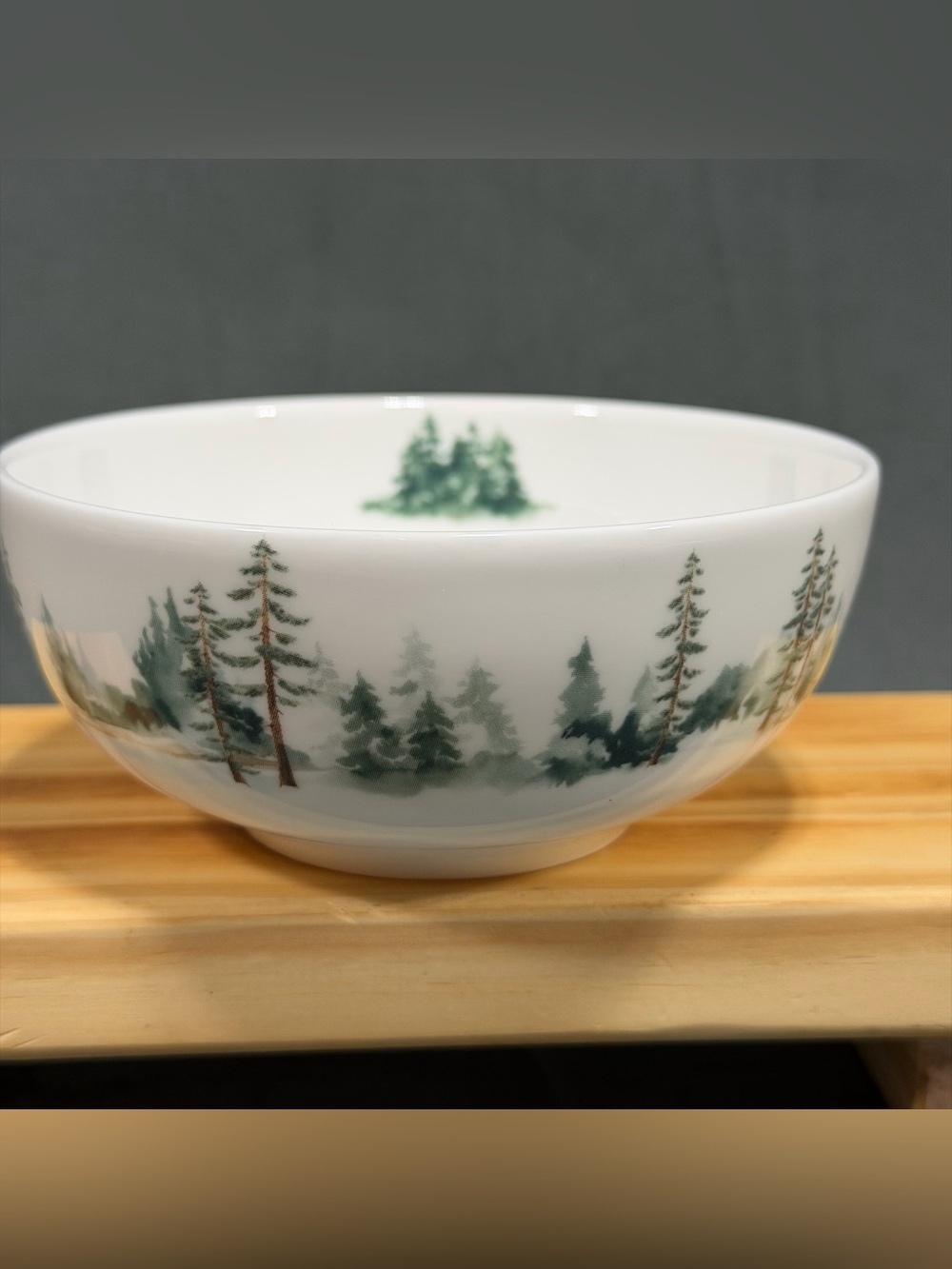Mikasa Watercolor Forest Dessert Bowl 4” Green